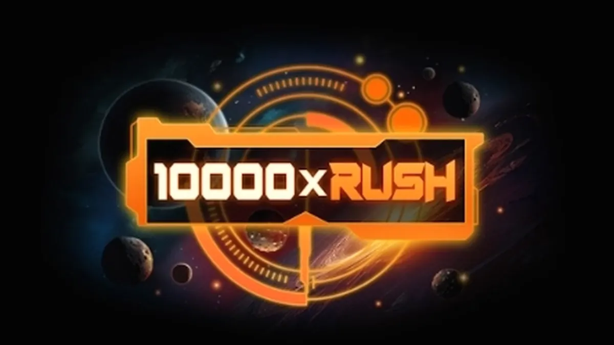 Interface vibrante e moderna do slot 10000 x Rush da Platipus